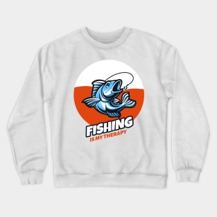 Fishing is my therapy 2 Crewneck Sweatshirt